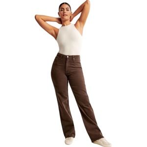 Abercrombie & Fitch High Rise Brown Jeans